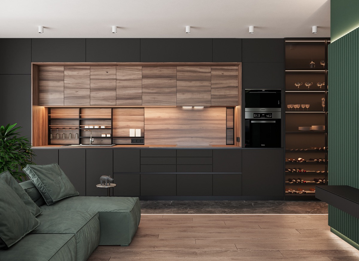 100平米以下的L型居住空间家居设计---酷图编号1328087