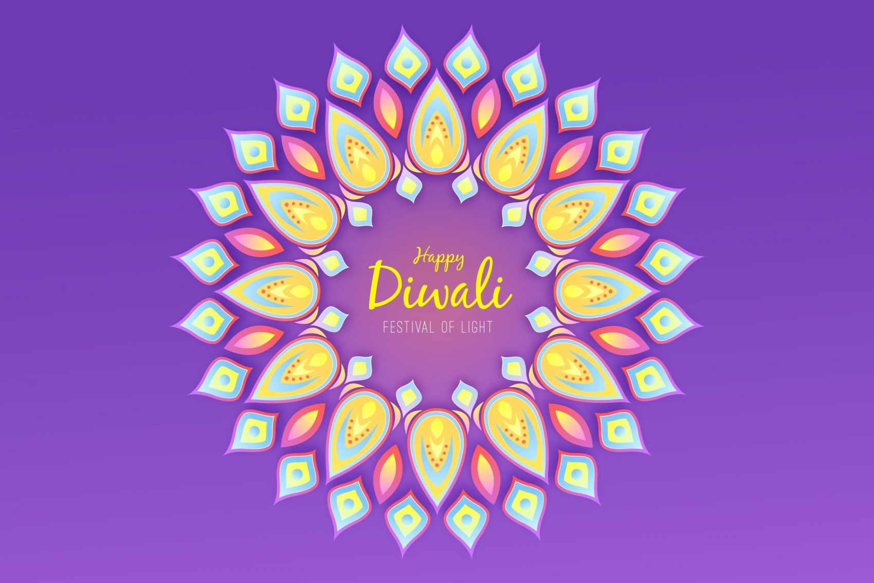 散开的排灯节概念花瓣图片