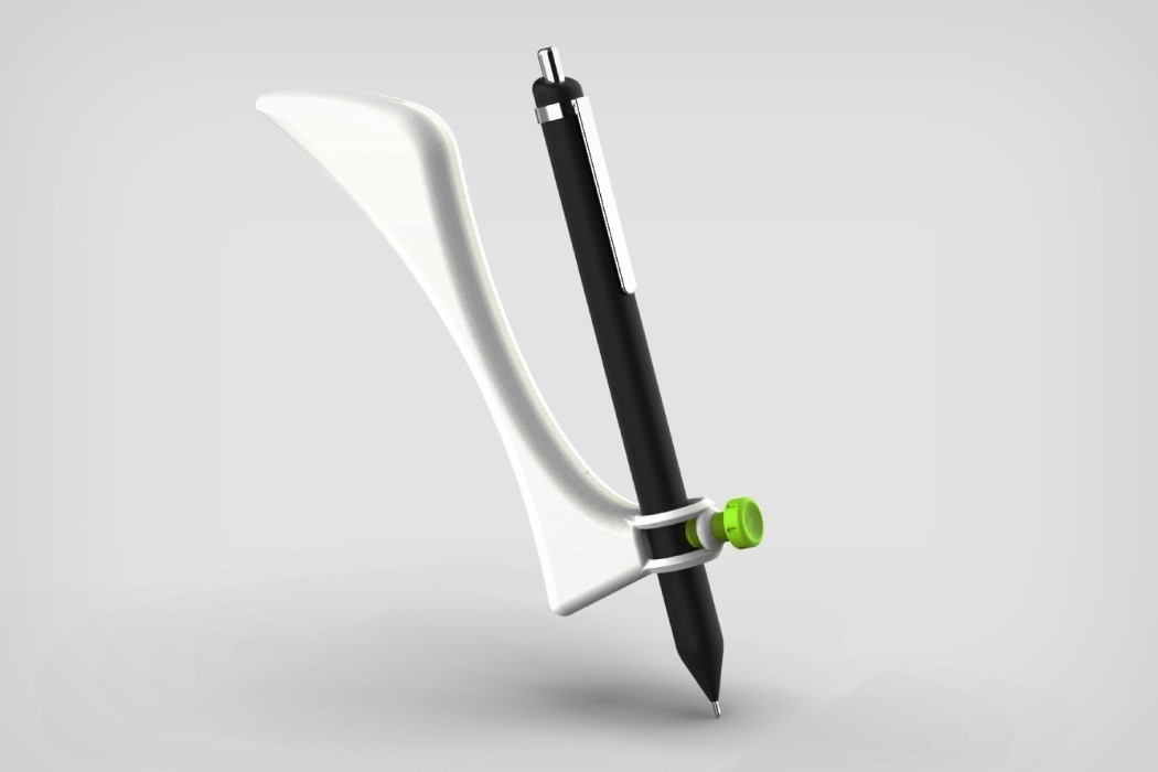 使惯用左手更容易书写的简单人体工程学工具图片