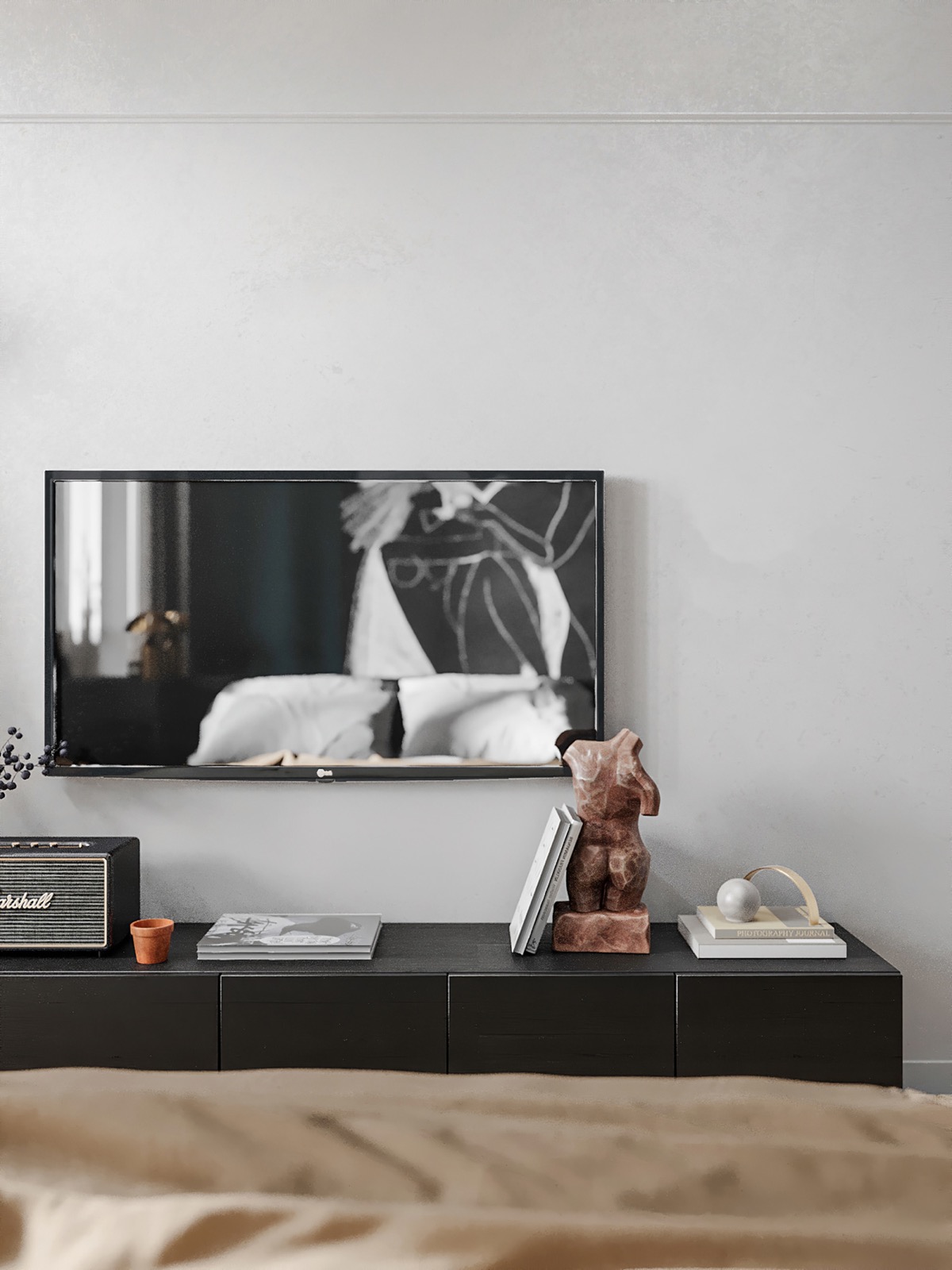 80平方米以下的经典木炭棕色公寓---酷图编号1329518