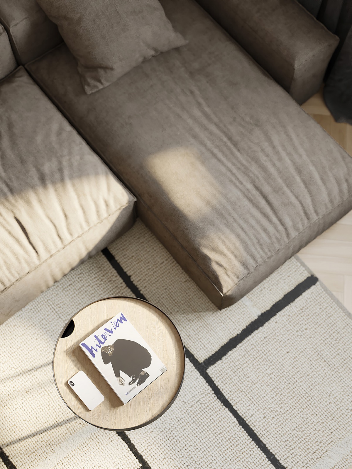 80平方米以下的经典木炭棕色公寓---酷图编号1329521