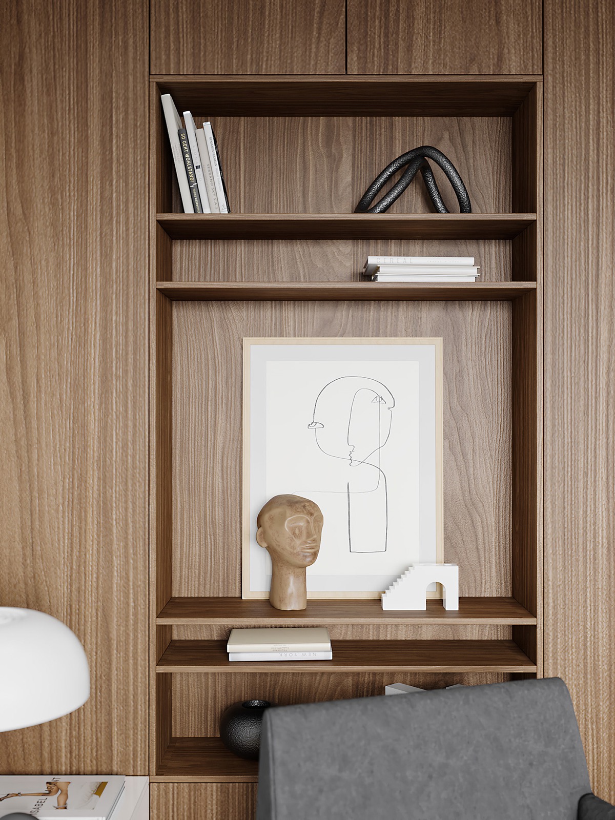 80平方米以下的经典木炭棕色公寓---酷图编号1329527