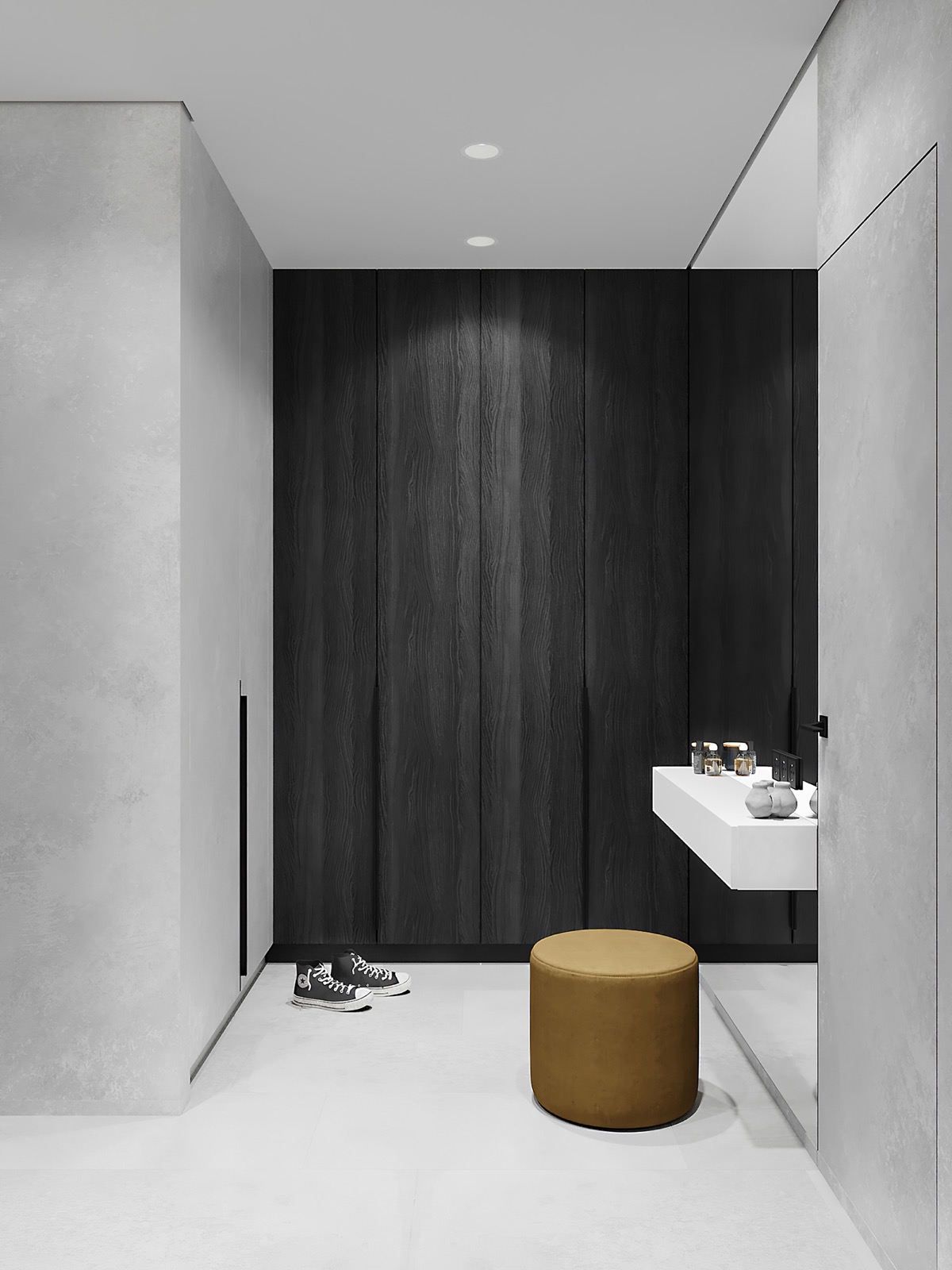 80平方米以下的经典木炭棕色公寓---酷图编号1329524