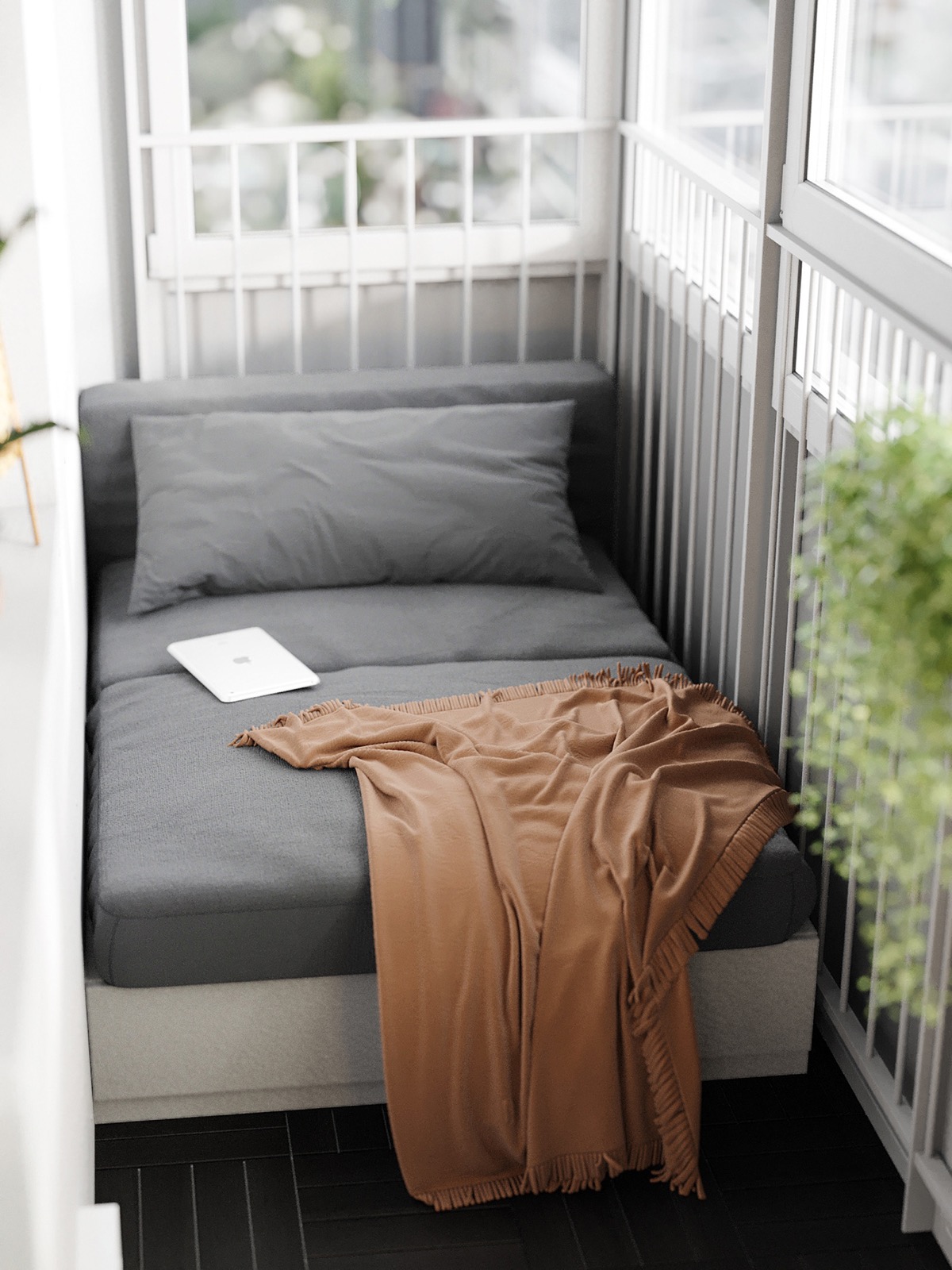 80平方米以下的经典木炭棕色公寓---酷图编号1329538