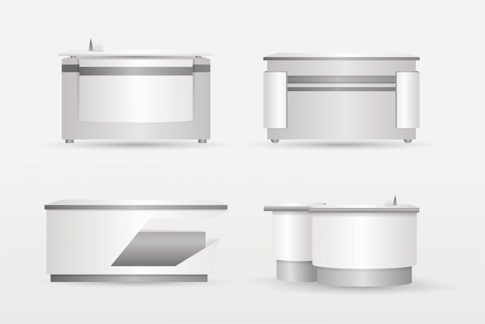 银白色公司柜台素材封面大图