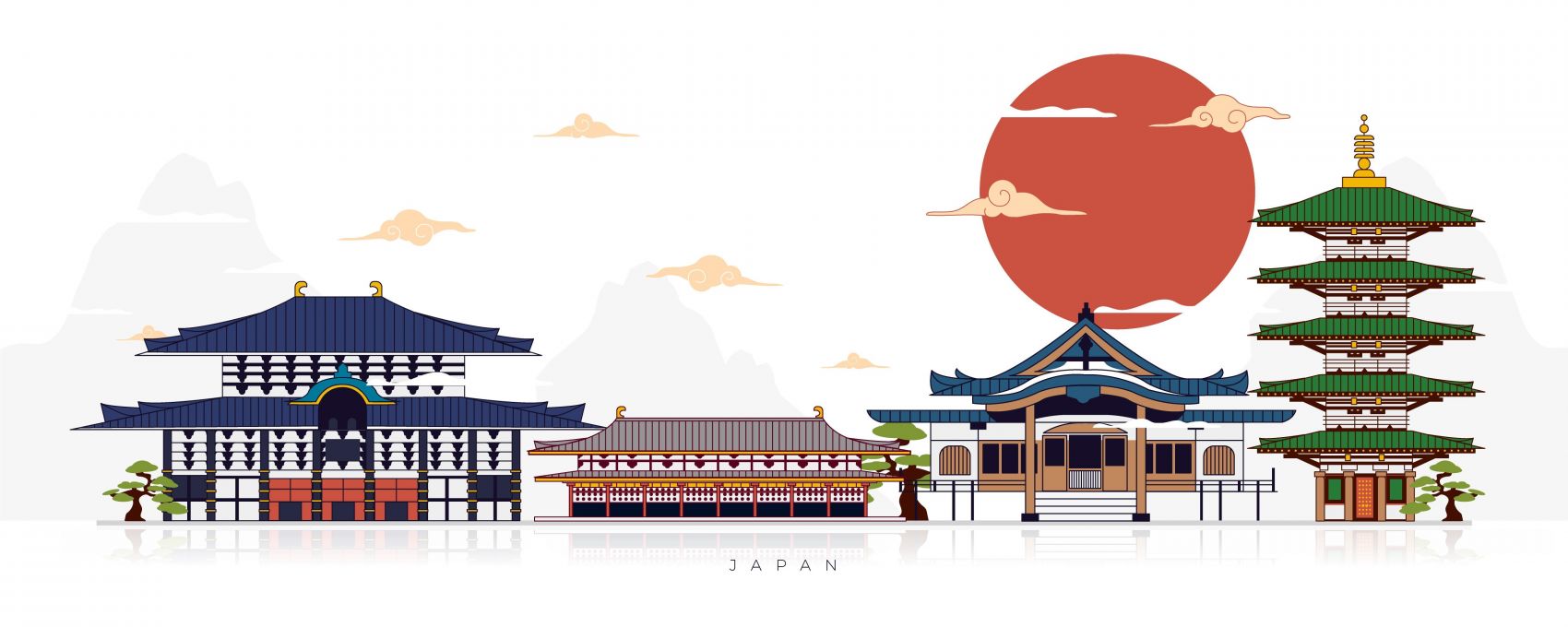 日式风建筑素材封面大图