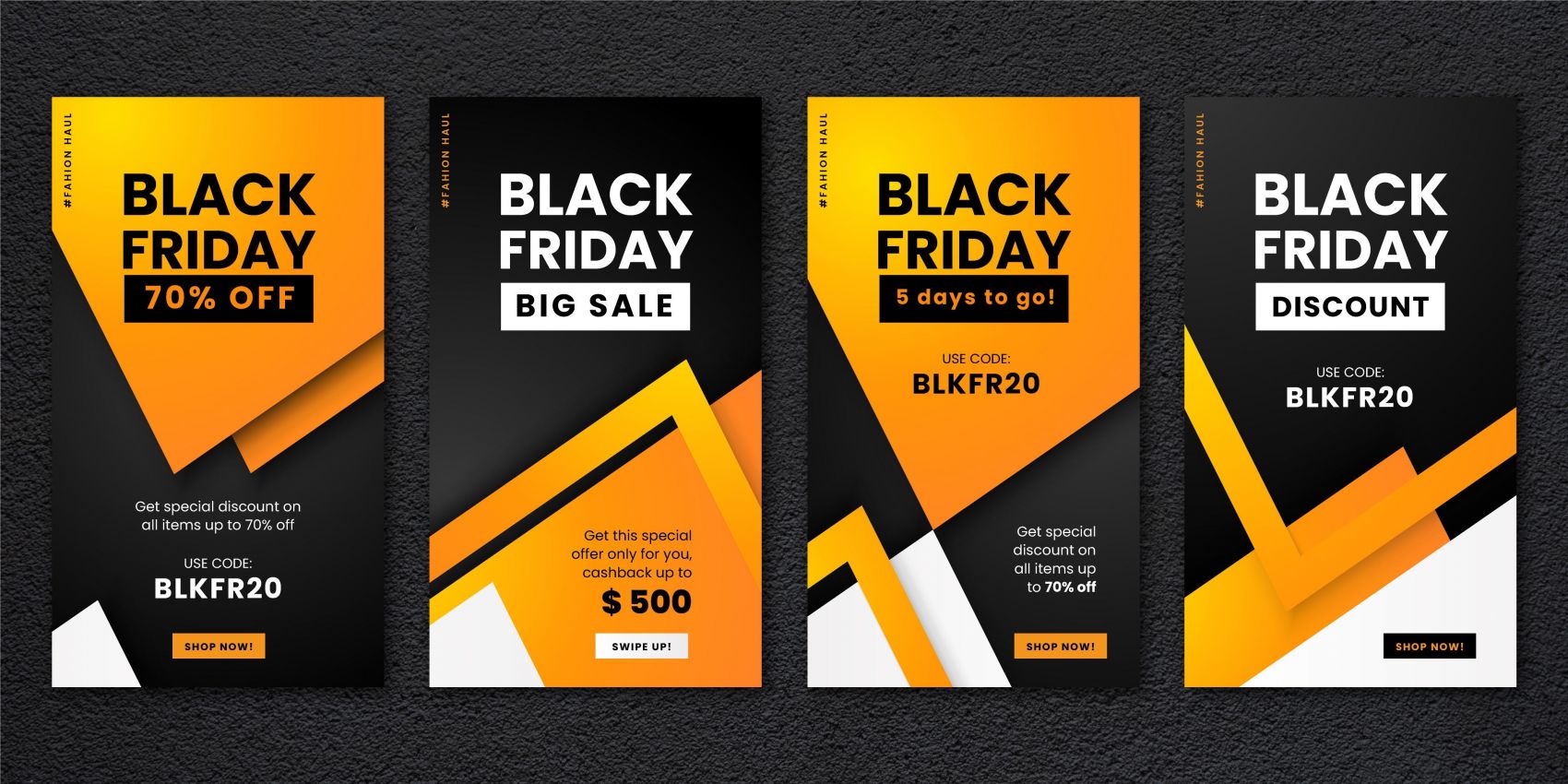 渐变黑色星期五Instagram的故事集图片