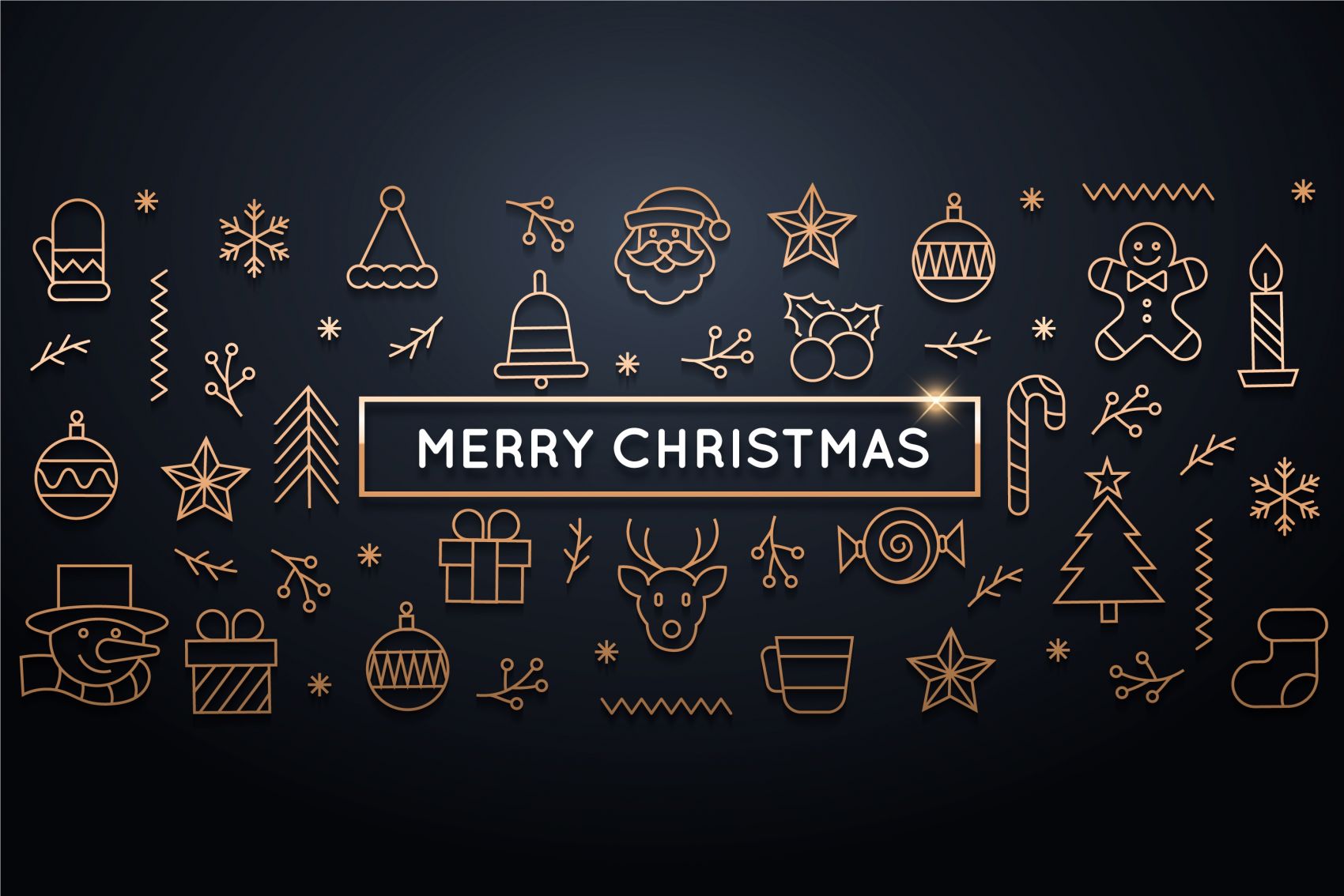 圣诞节背景轮廓样式图片