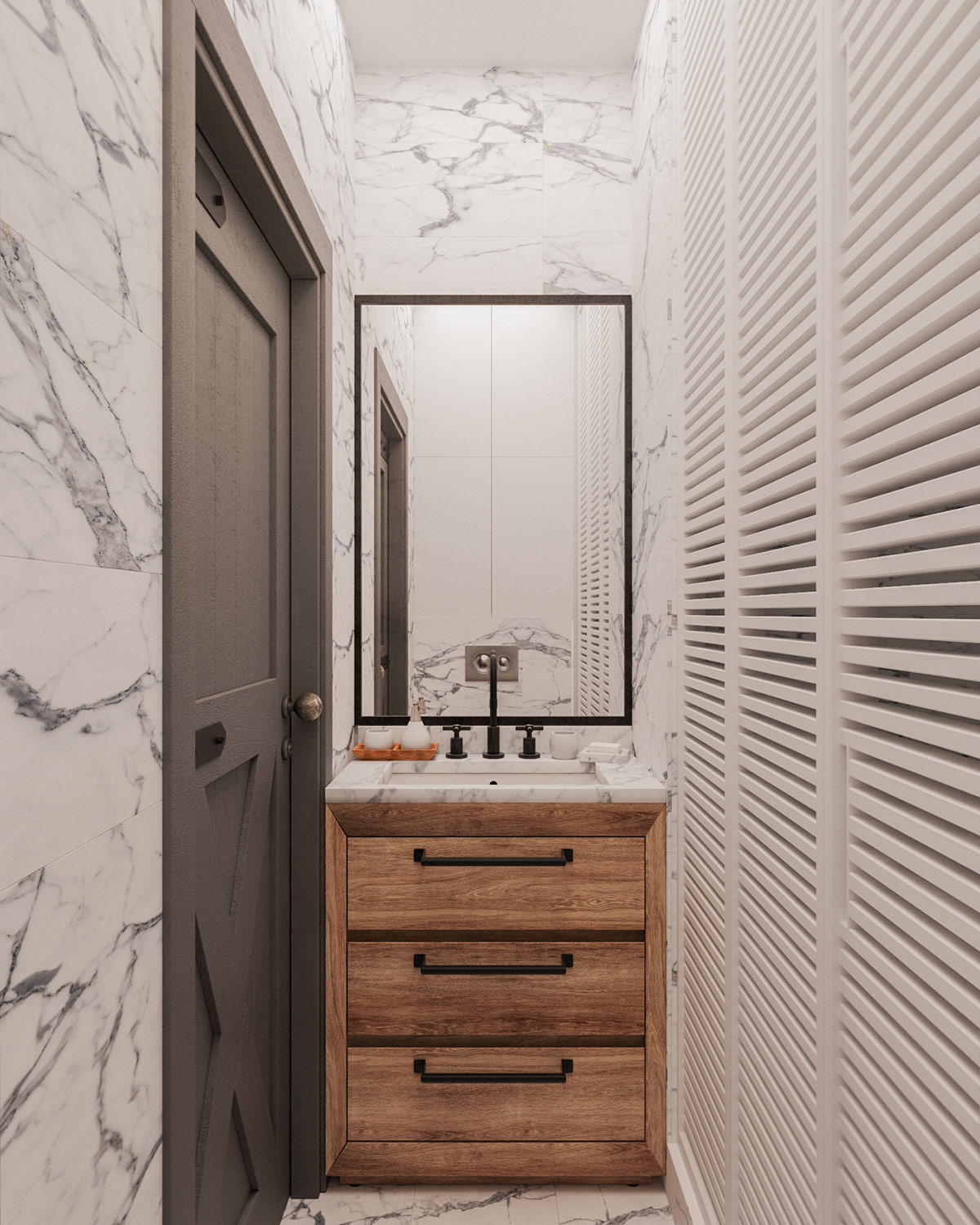 带有深蓝色装饰的60平米以下房屋---酷图编号33