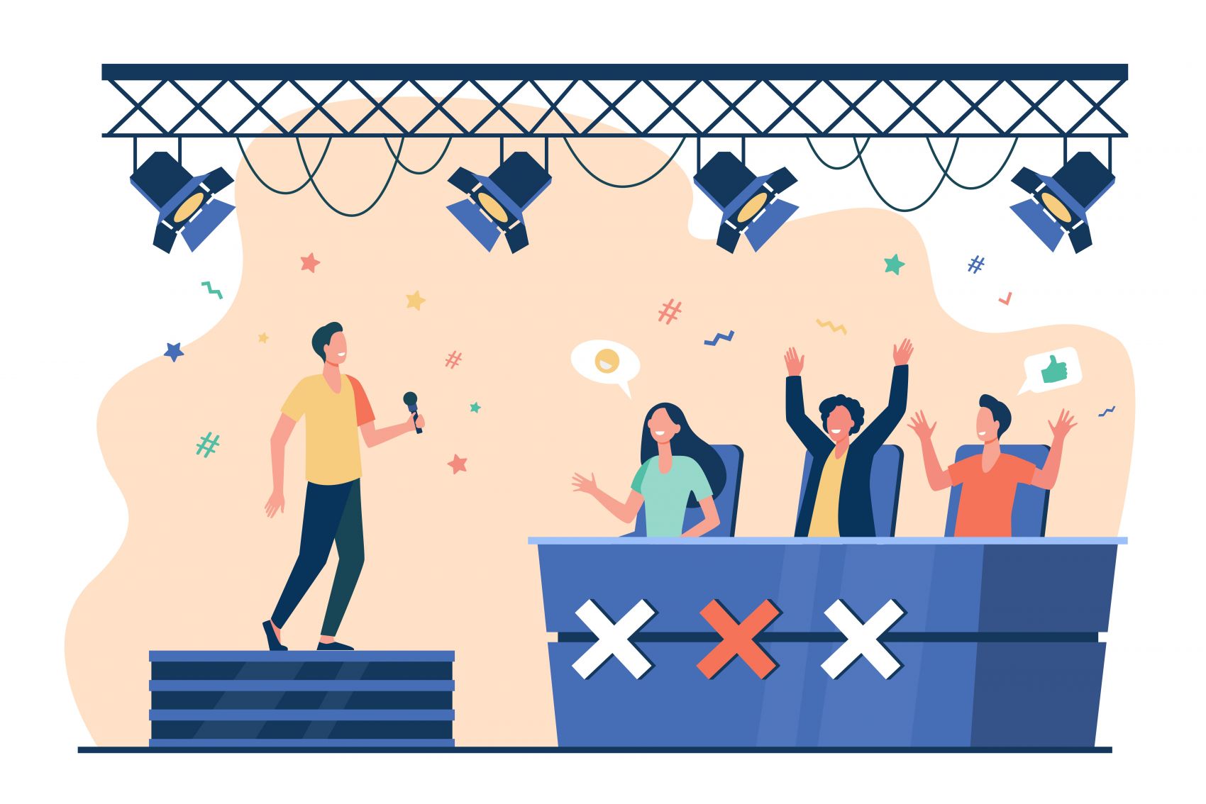 卡通类唱歌选秀素材下载图片