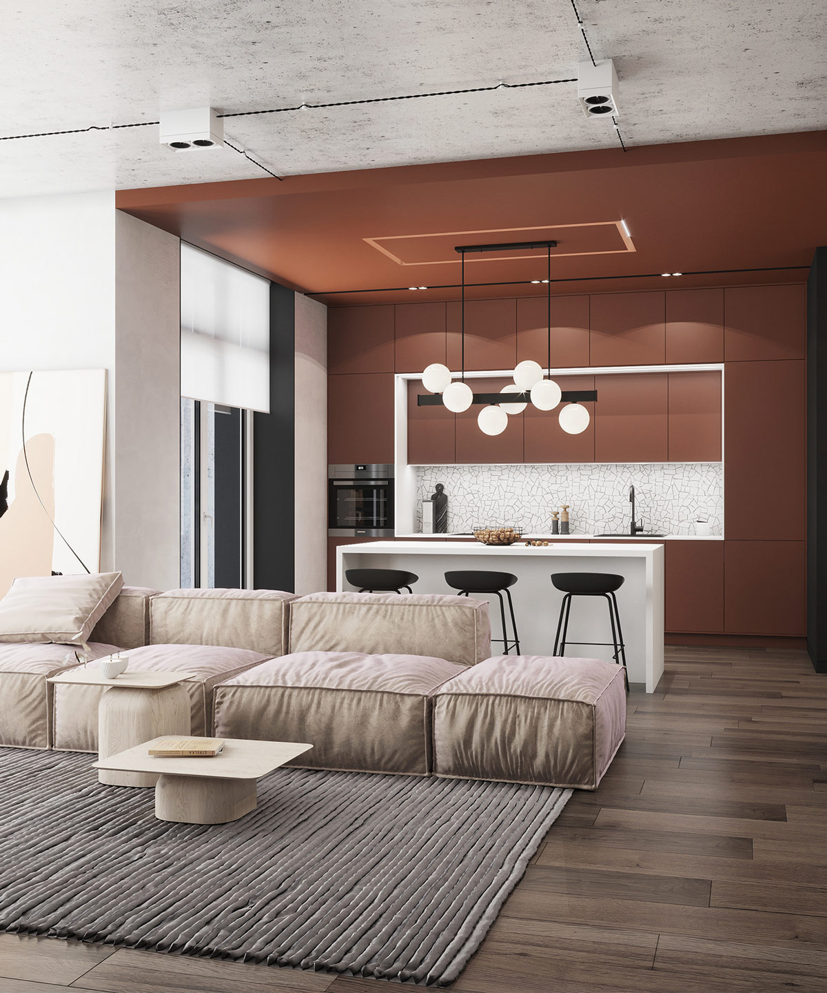 红色宁静的家庭室内装饰---酷图编号20