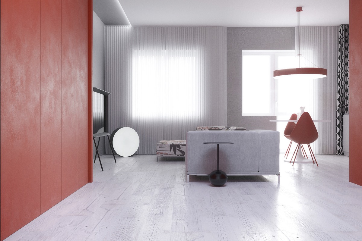 红色宁静的家庭室内装饰---酷图编号12