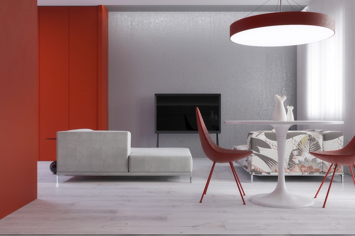 红色宁静的家庭室内装饰---酷图编号7