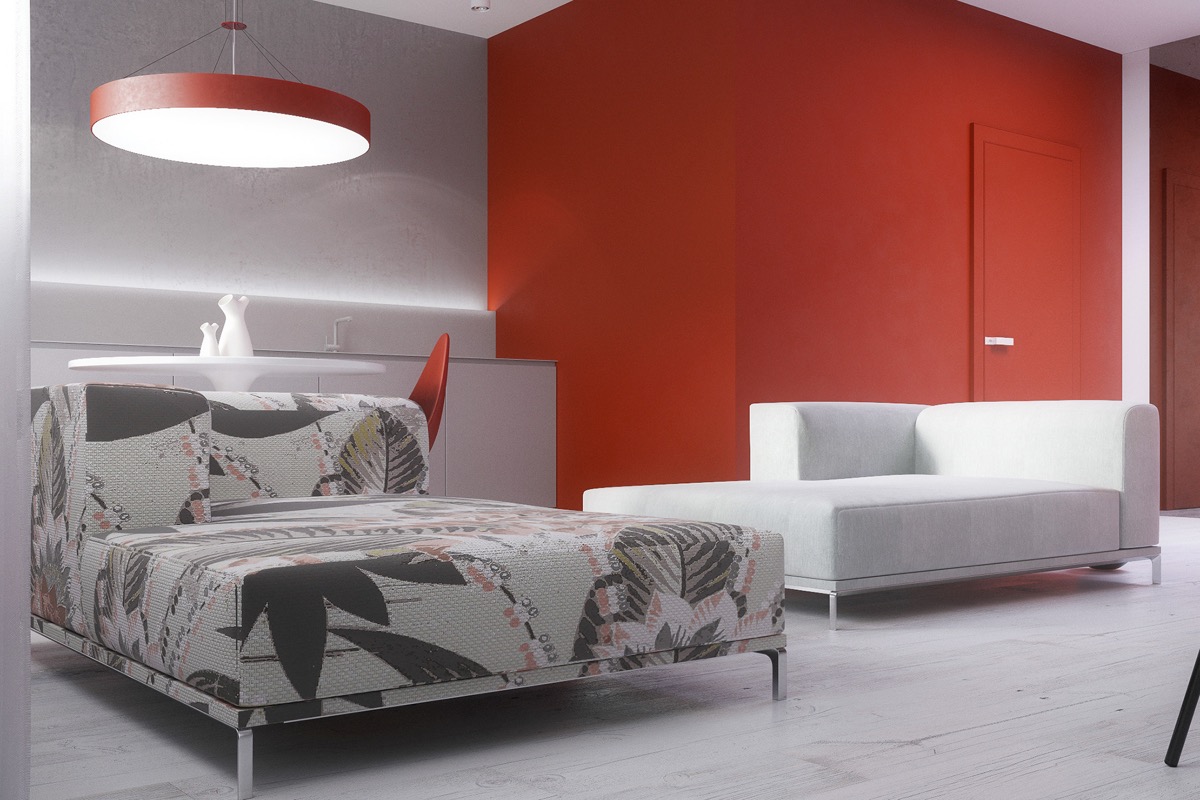 红色宁静的家庭室内装饰---酷图编号4