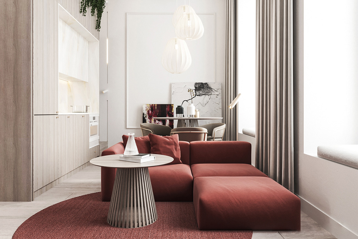 红色宁静的家庭室内装饰---酷图编号3