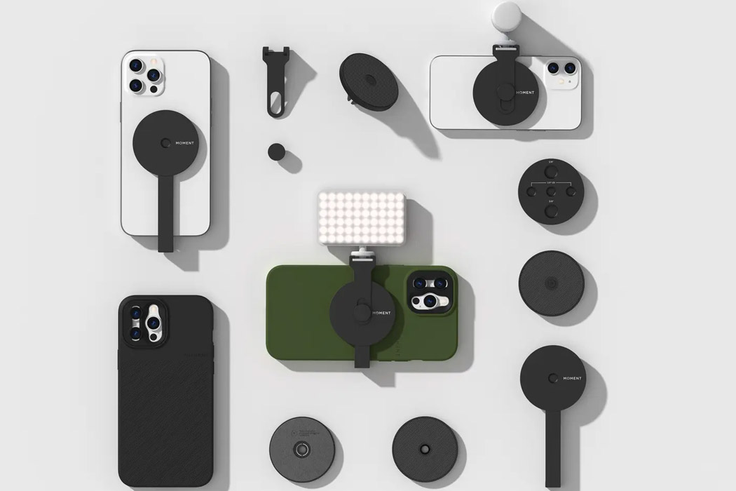 对于摄影迷来说,Moment拥有三脚架底座阵容,该底座具有非常强大的磁性系统,可提供额外的强度。这些安装座即使在没有外壳的情况下也可以工作,并且与¼英寸至20英寸的三脚架兼容