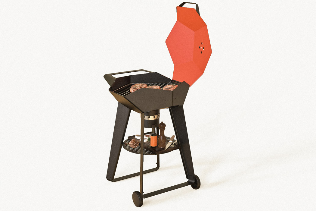 现代多彩的木炭烧烤炉---酷图编号4