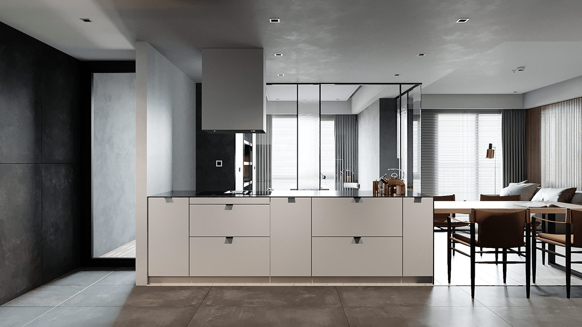 用单色融合装饰的极简空间---酷图编号28