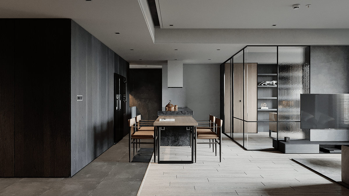 用单色融合装饰的极简空间---酷图编号24