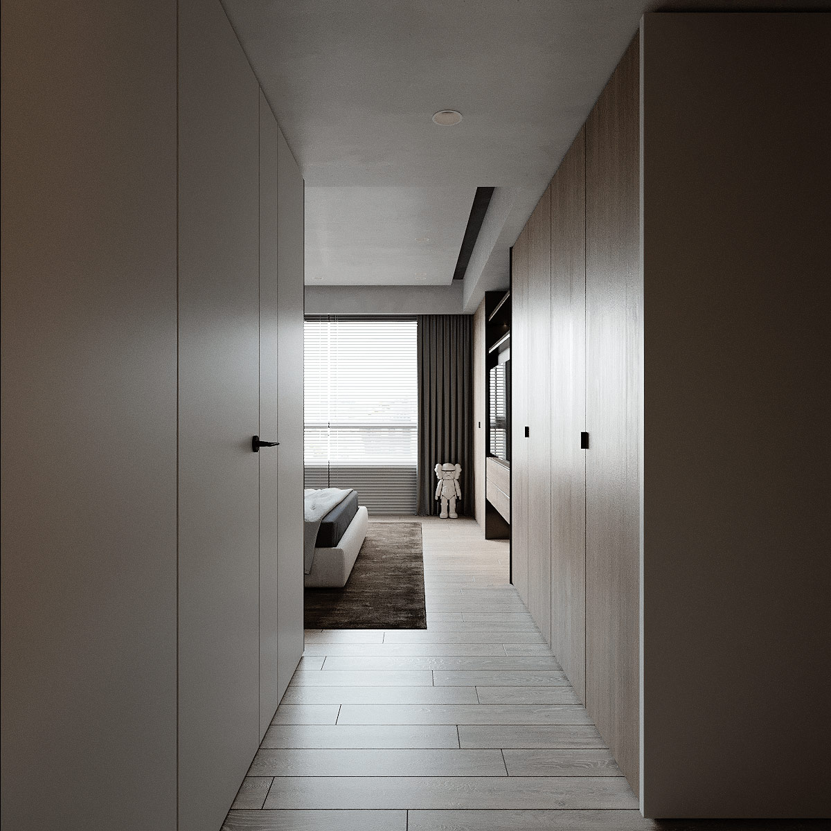 用单色融合装饰的极简空间---酷图编号20