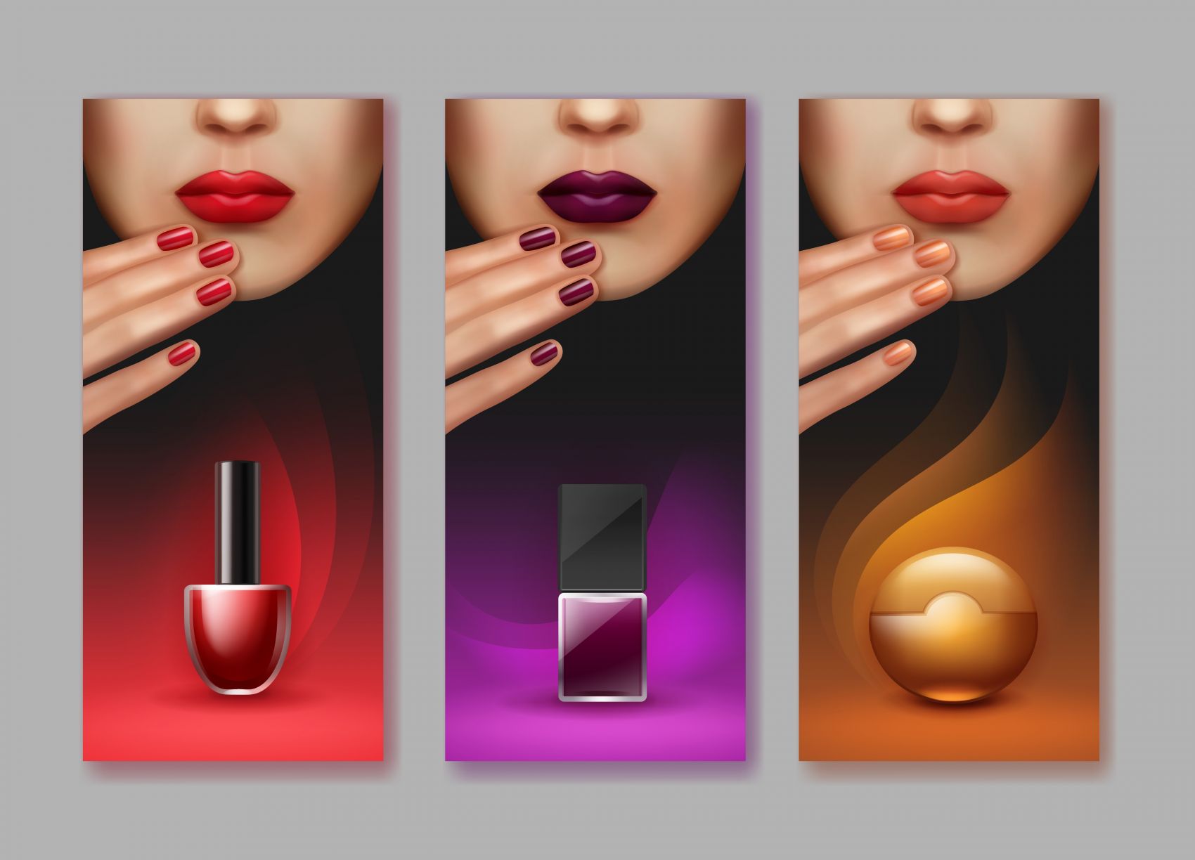 时尚女性指甲油海报素材封面大图