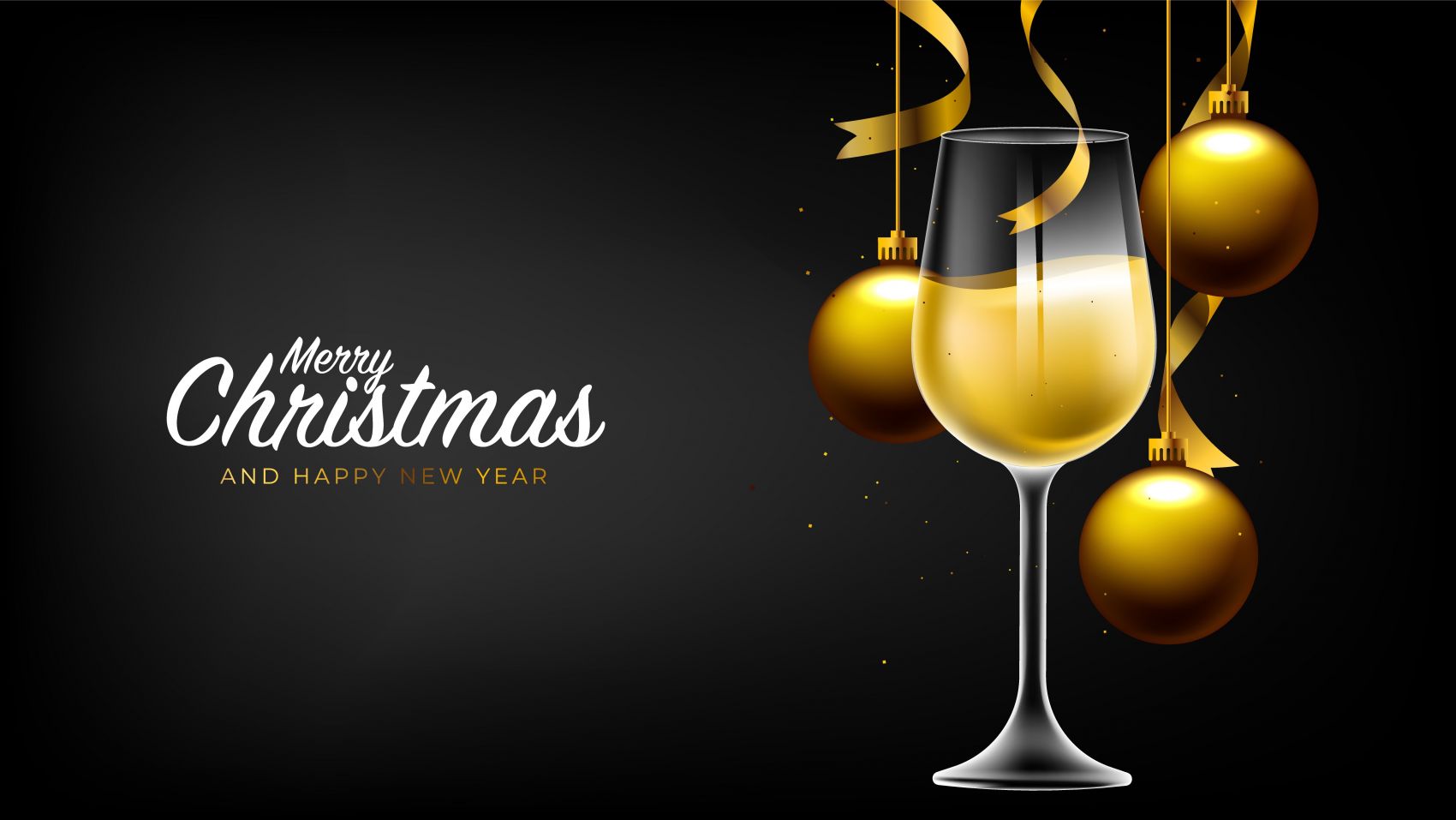 圣诞节香槟酒素材图片