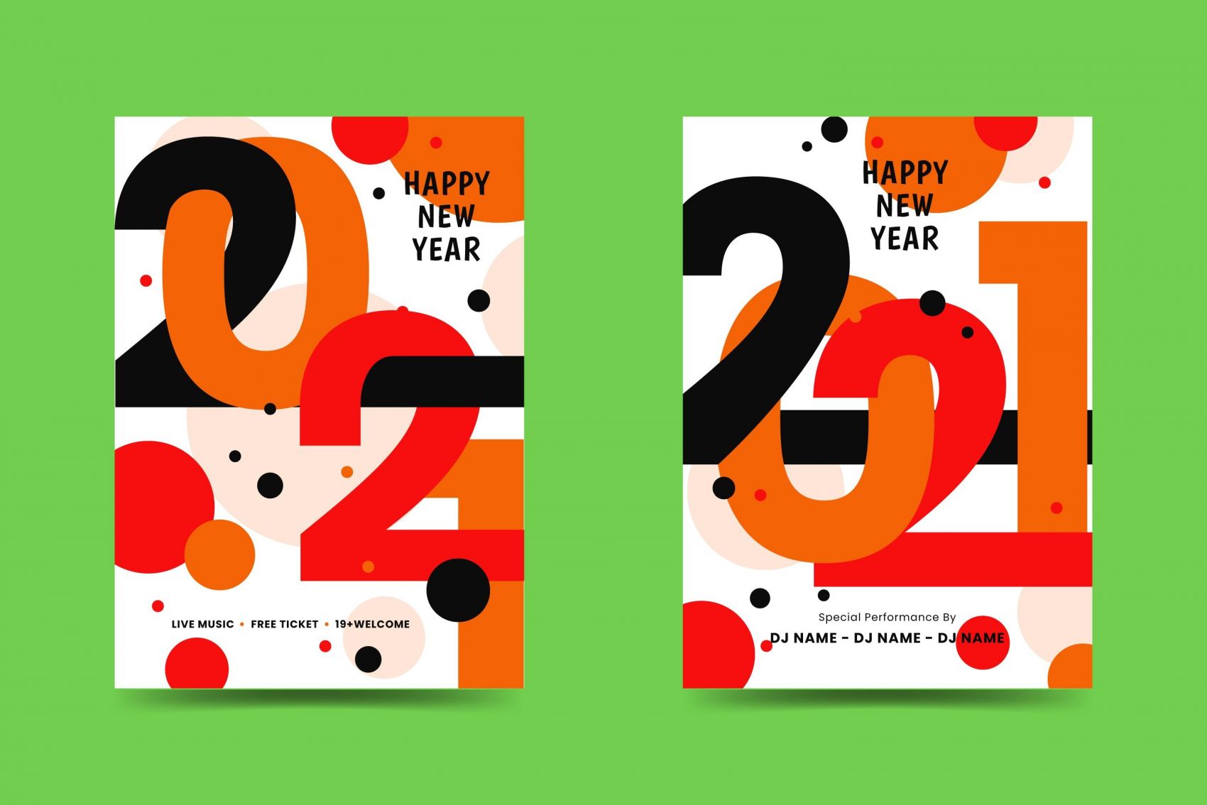 卡通交叉的2021卡片图片