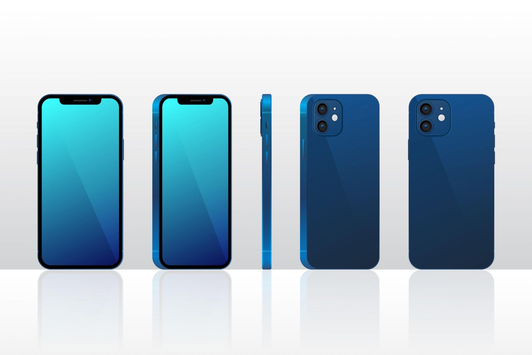 2019全新一代iPhone 11 Pro侧立面正反面视图样机模板 iPhone 11 Pro Layered PSD Mock-ups – 设计小咖
