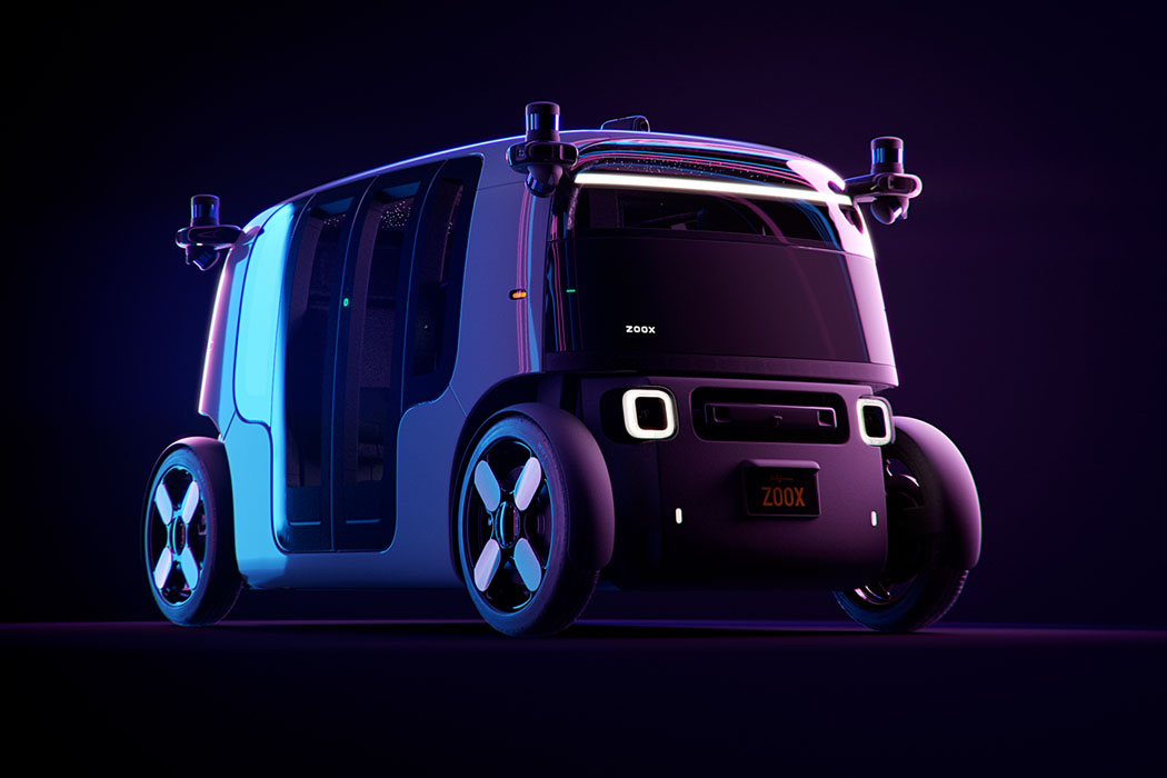 为未来城市空间带来自动驾驶共享和安全性的亚马逊双向Robotaxi城市汽车---酷图编号4