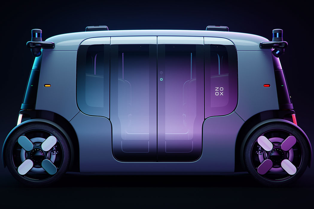 为未来城市空间带来自动驾驶共享和安全性的亚马逊双向Robotaxi城市汽车---酷图编号8