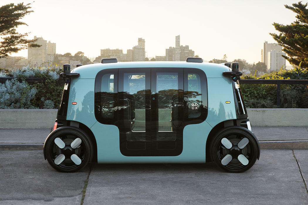 为未来城市空间带来自动驾驶共享和安全性的亚马逊双向Robotaxi城市汽车---酷图编号2