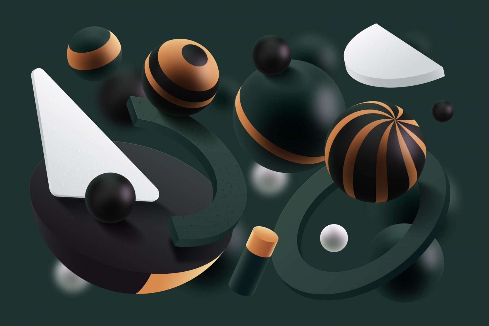 3D球面几何素材下载图片