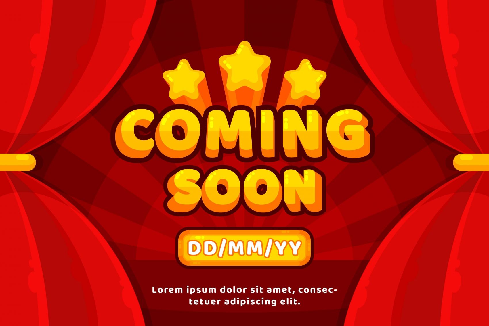 喜庆卡通的开幕式帷幕素材下载图片