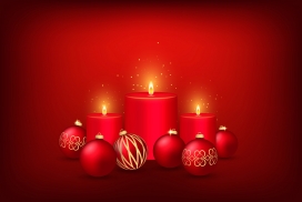 圣诞节蜡烛背景设计
