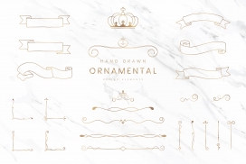 金色欧式花纹素材下载