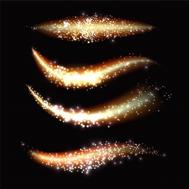 闪闪发光的金色波浪