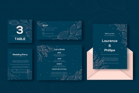 蓝紫色婚礼素材