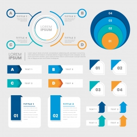 平面设计信息图表元素集