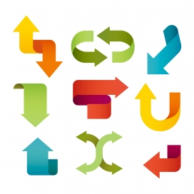 多彩的渐变箭头包