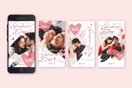 情人节折扣手机移动端素材