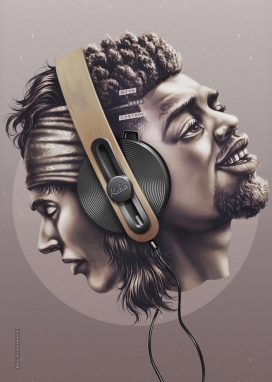 Kuba Audio音乐耳机平面广告