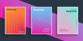 充满活力的传单线条图案集