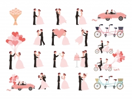 https://www.2008php.com/浪漫卡通结婚婚车素材下载