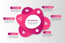 无规则椭圆图表矢量素材