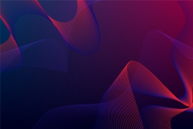 未来派红蓝通透曲线波浪背景