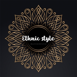 金箔花瓣花纹式素材下载