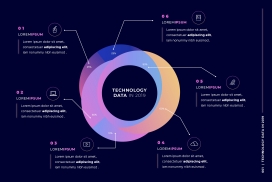 渐变抽象形状信息图表样式