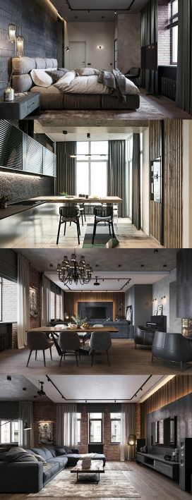 三种令人羡慕的工业风格内饰