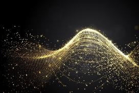 闪亮的概念金币波浪背景素材下载