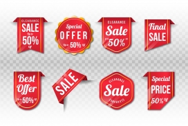 时尚简洁的包角折扣销售素材